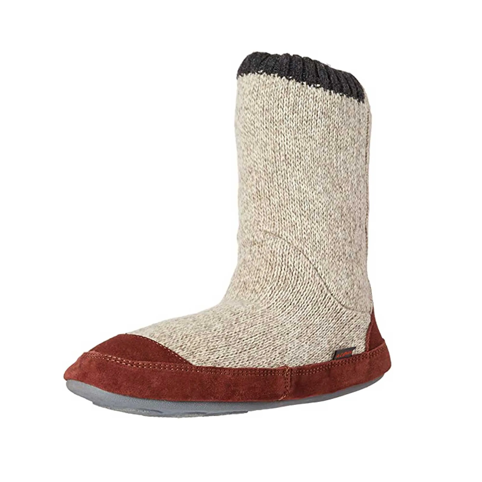 Acorn Men's Slouch Boots - Non-Slip Sole, Grey Ragg Wool, Large | A10162ACKML