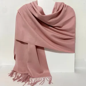 Aggie Cashmere Mix Wrap - Rose