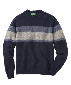 Alan Paine of England Hazelton Shetland Wool Crew Neck Sweater