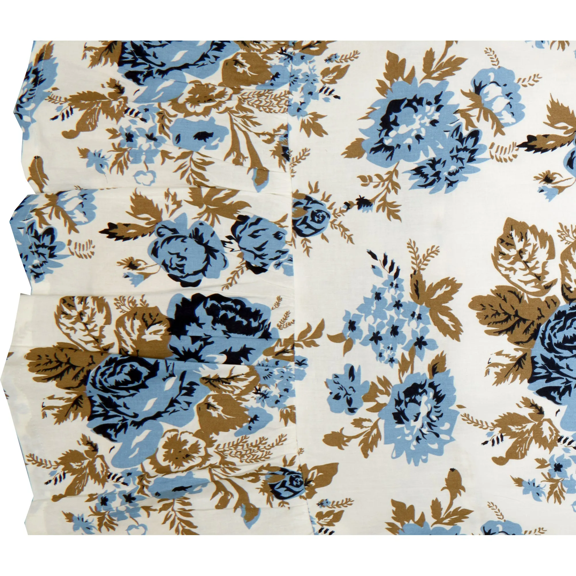 Annie Blue Floral Ruffled King Pillow Case Set of 2 21x36 8