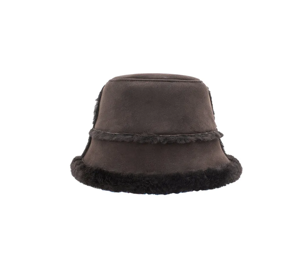 AUSTRALIAN SHEPHERD® Fluffy Sheepskin Wool Bucket Stacea Hat