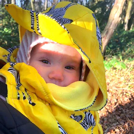 BabyWearing Fleece-lined Cover - YELLOW ZEBRA