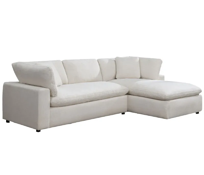 Cloud 9 - 2 Piece Sectional - Ivory Fabric