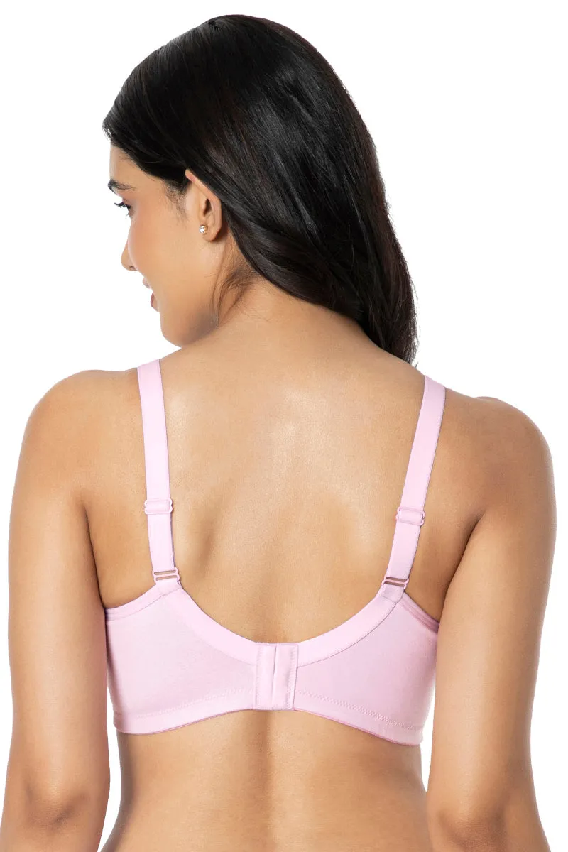 Cotton Daily Support Solid Non Padded Non-Wired Bra - Lilac Pink