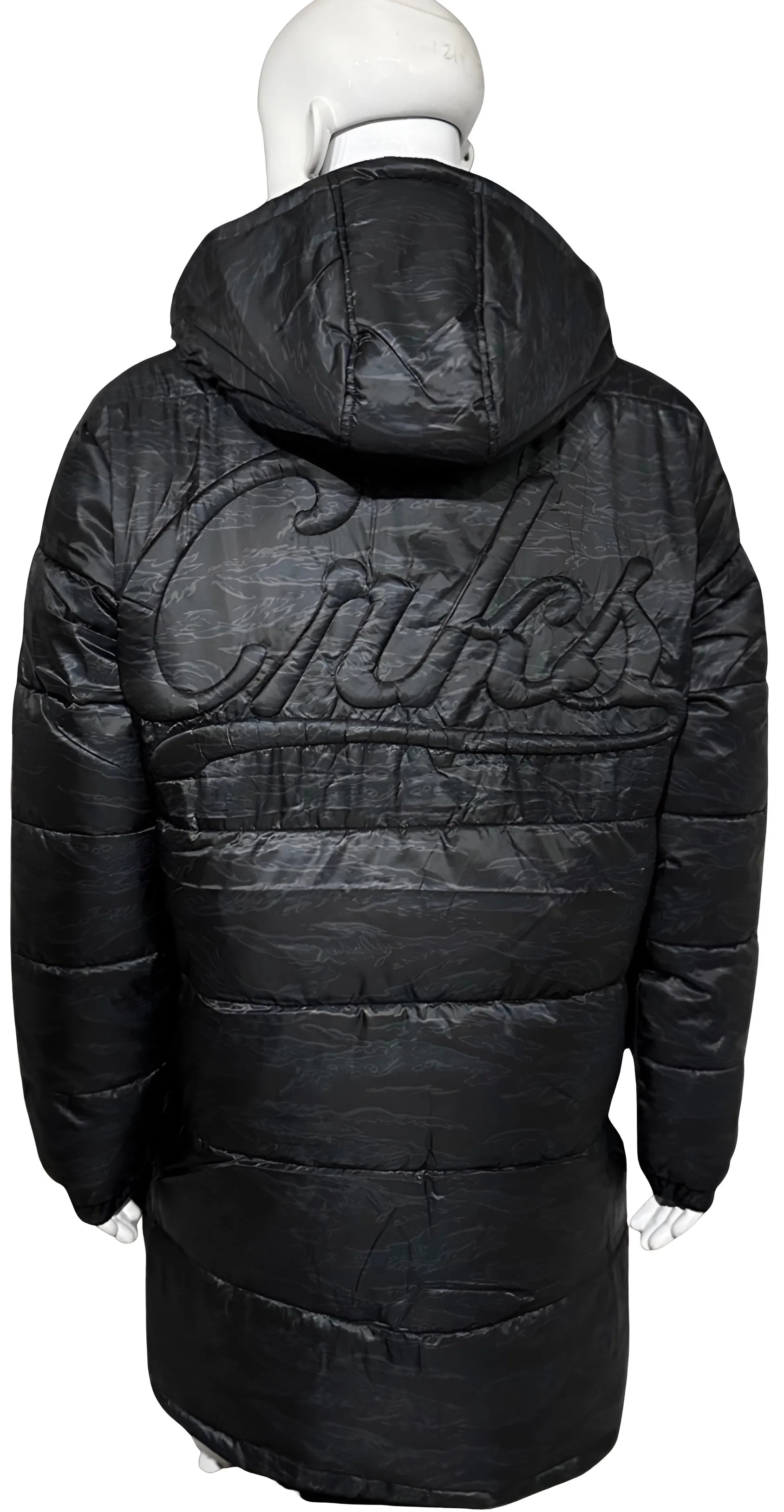 *CROOKS & CASTLES* (BLACK) ~TIGER~ PUFFER LONG BODY WINTER JACKETS FOR MEN