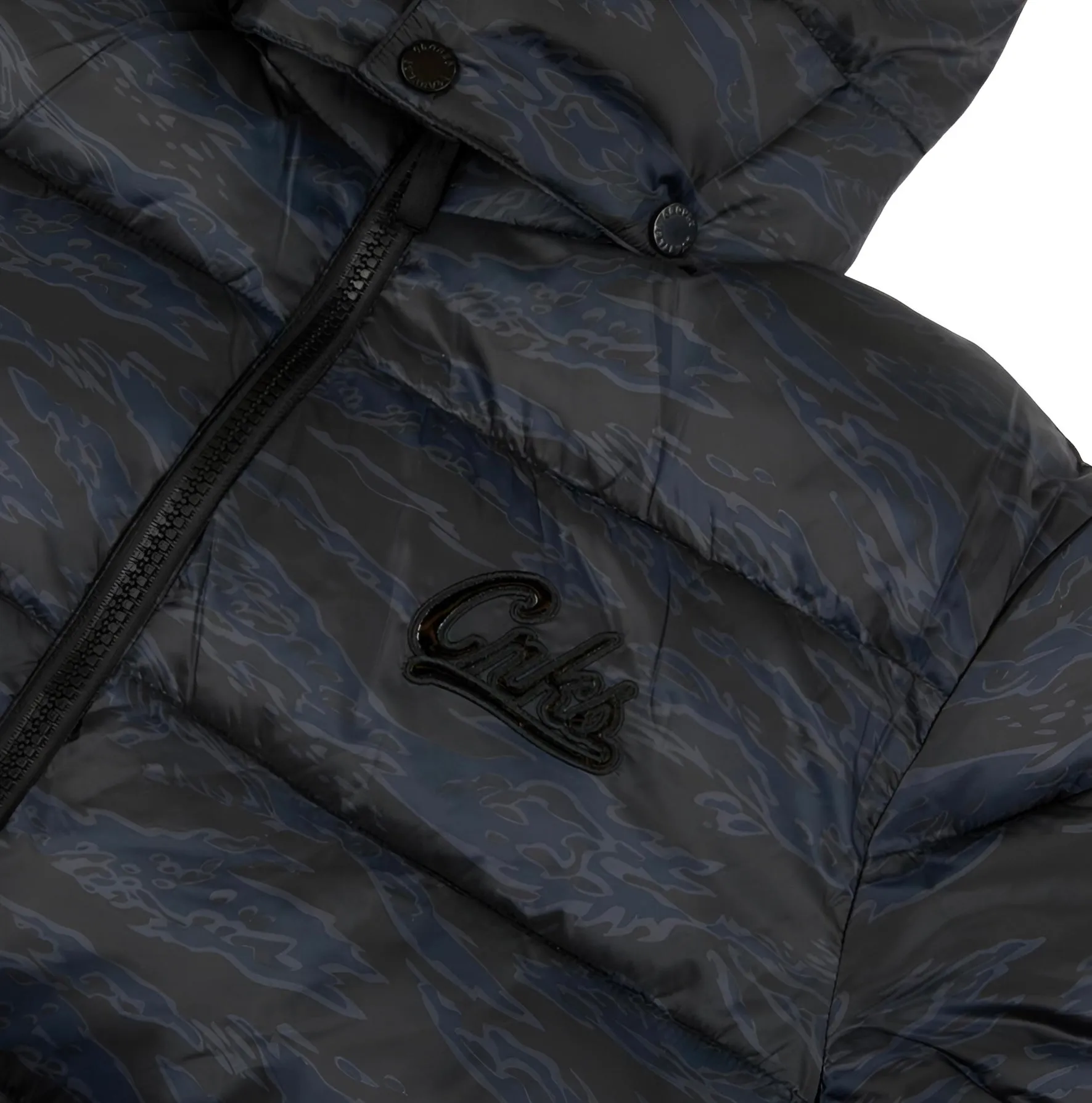 *CROOKS & CASTLES* (BLACK) ~TIGER~ PUFFER LONG BODY WINTER JACKETS FOR MEN