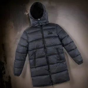 *CROOKS & CASTLES* (BLACK) ~TIGER~ PUFFER LONG BODY WINTER JACKETS FOR MEN