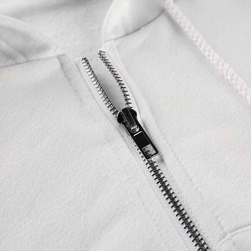 Cropped Zip-Up Women's Hoodie: A cropped long sleeve hoodie to mix and match with your wardrobe