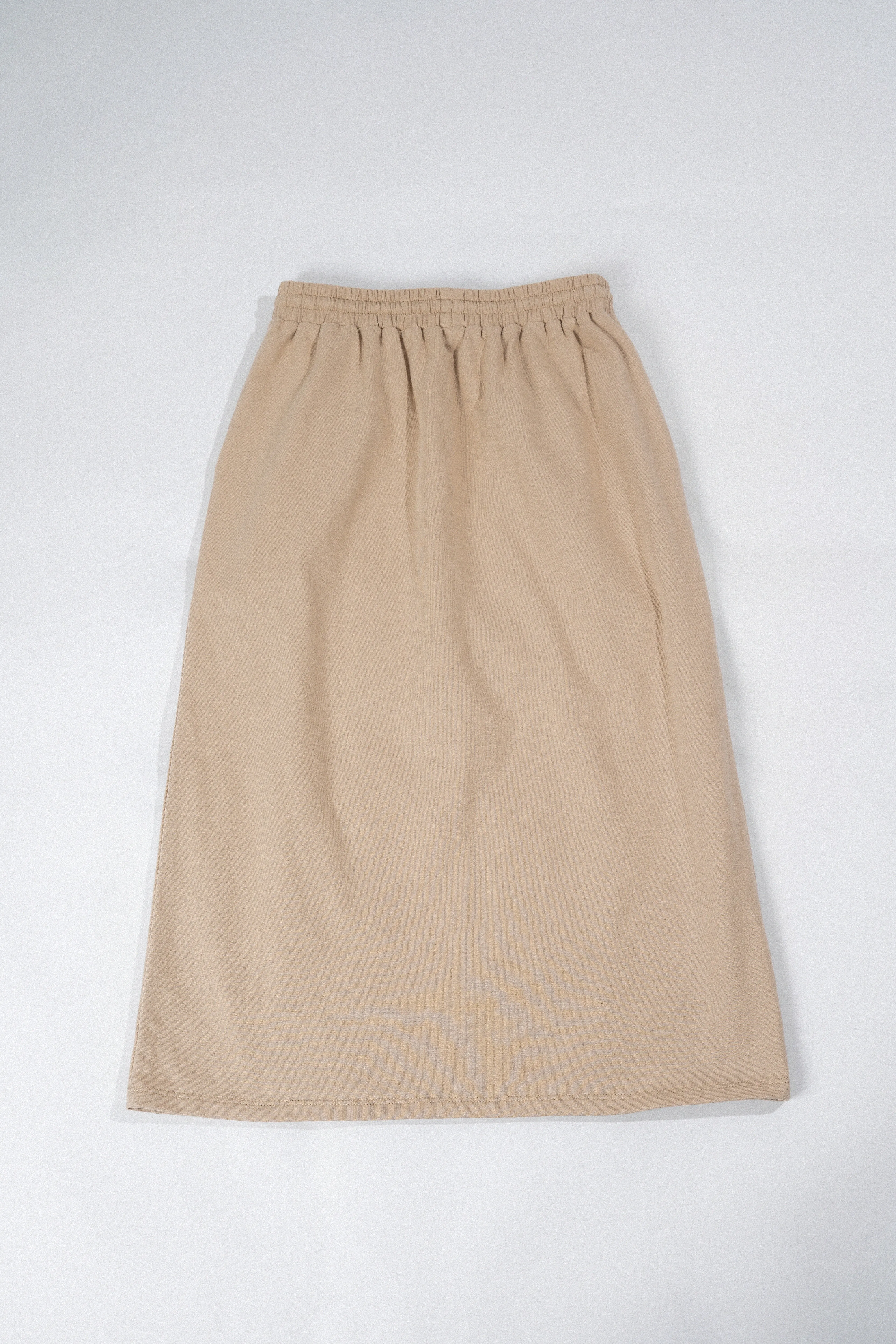 Cutline Pencil Midi Skirt (Khaki)