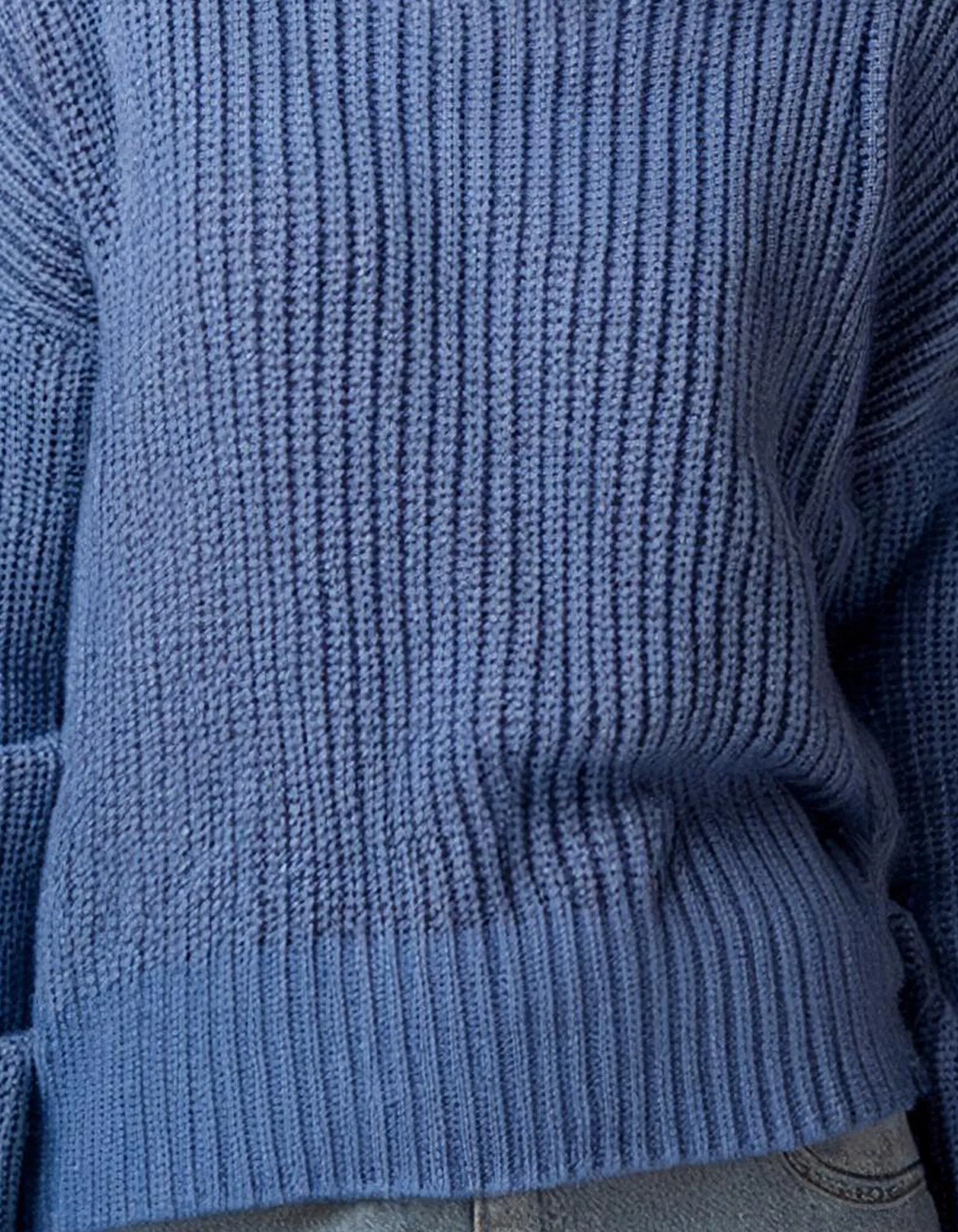 Denim Blue Cozy Knit Pullover