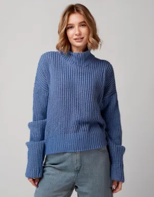 Denim Blue Cozy Knit Pullover