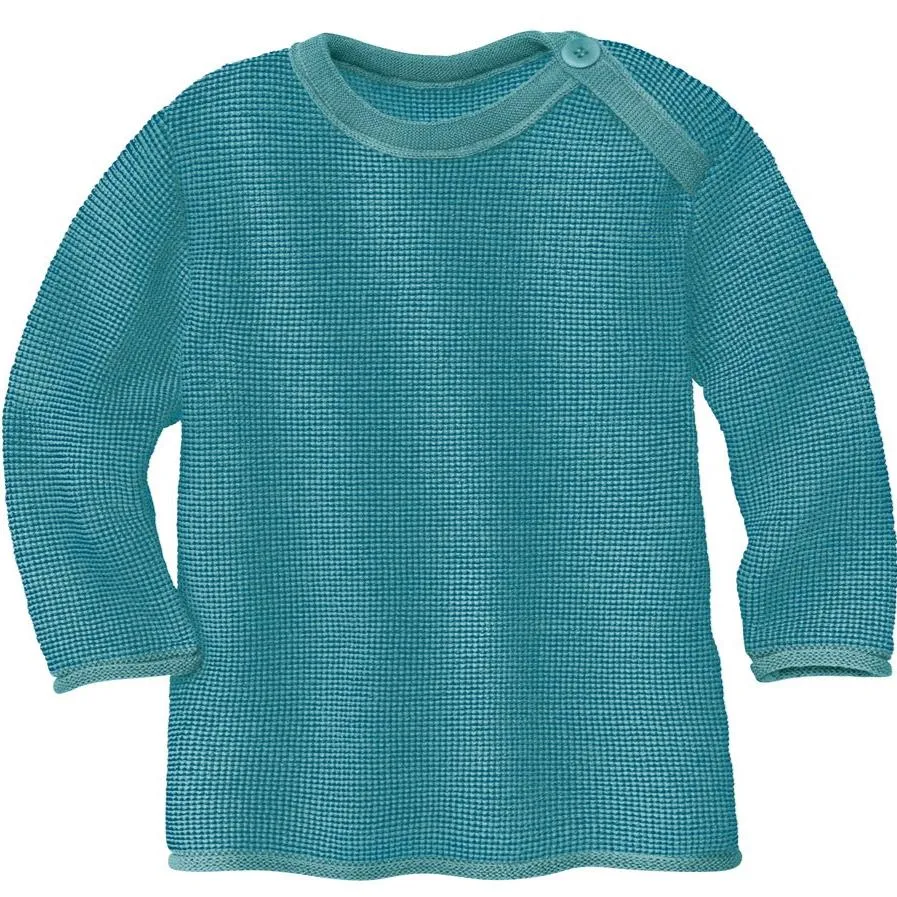 Disana Baby/Toddler Melange Sweater with button, Knitted Wool