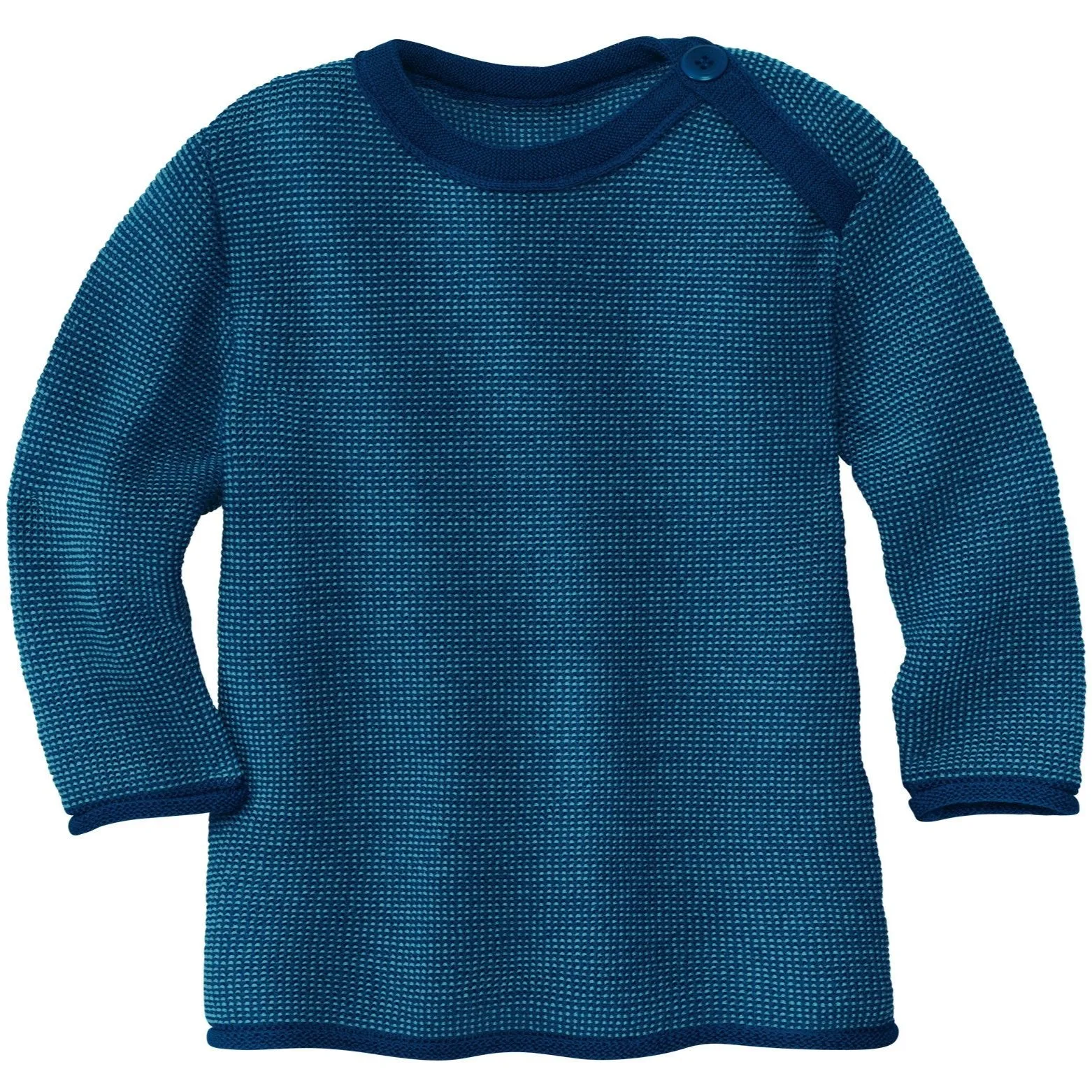 Disana Baby/Toddler Melange Sweater with button, Knitted Wool