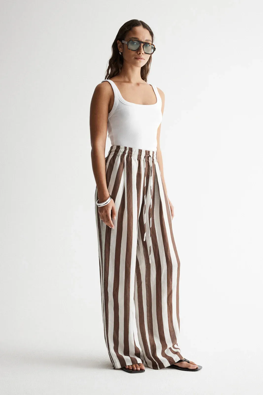 Elka Collective - Lumi Pant (Chocolate Stripe)