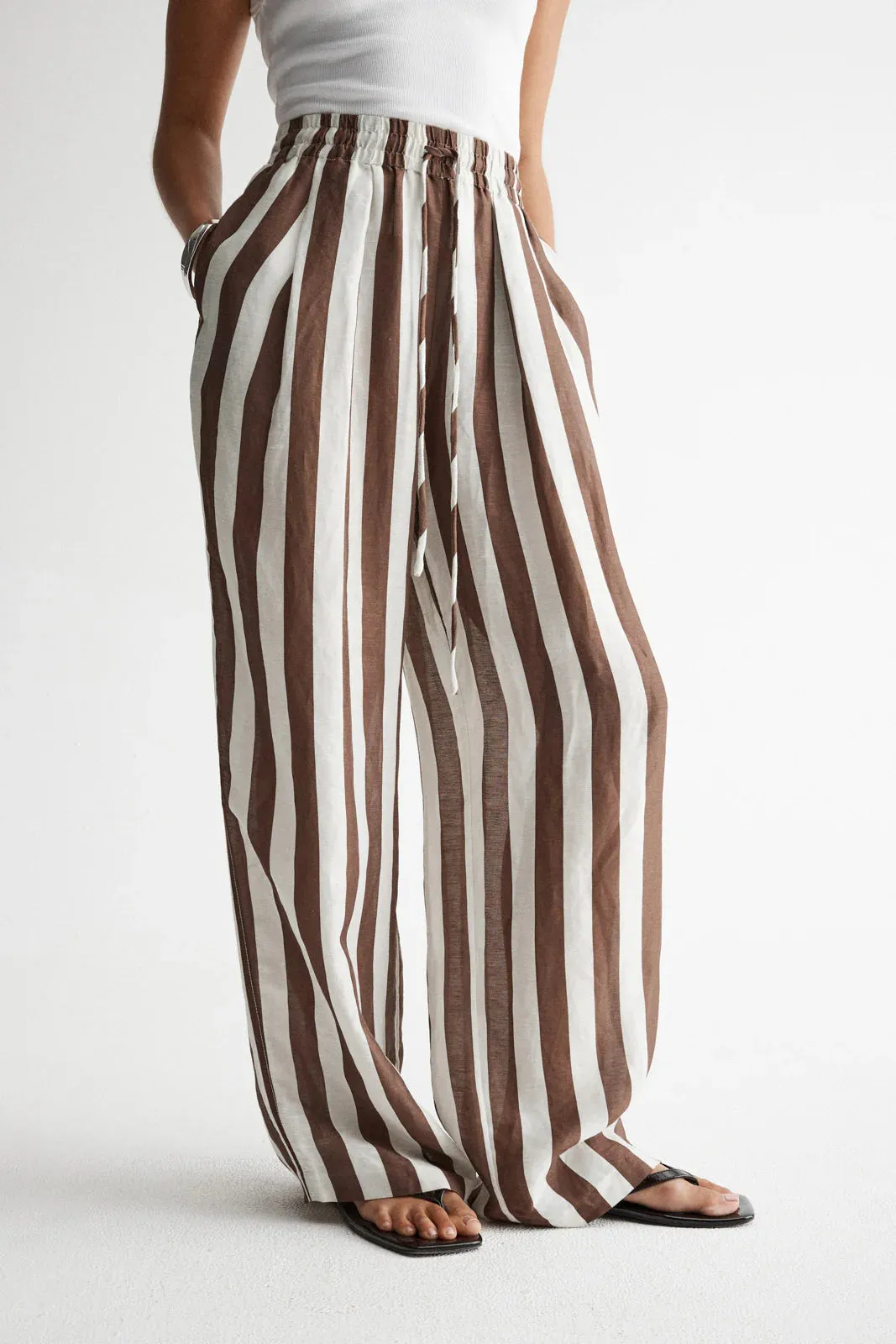 Elka Collective - Lumi Pant (Chocolate Stripe)