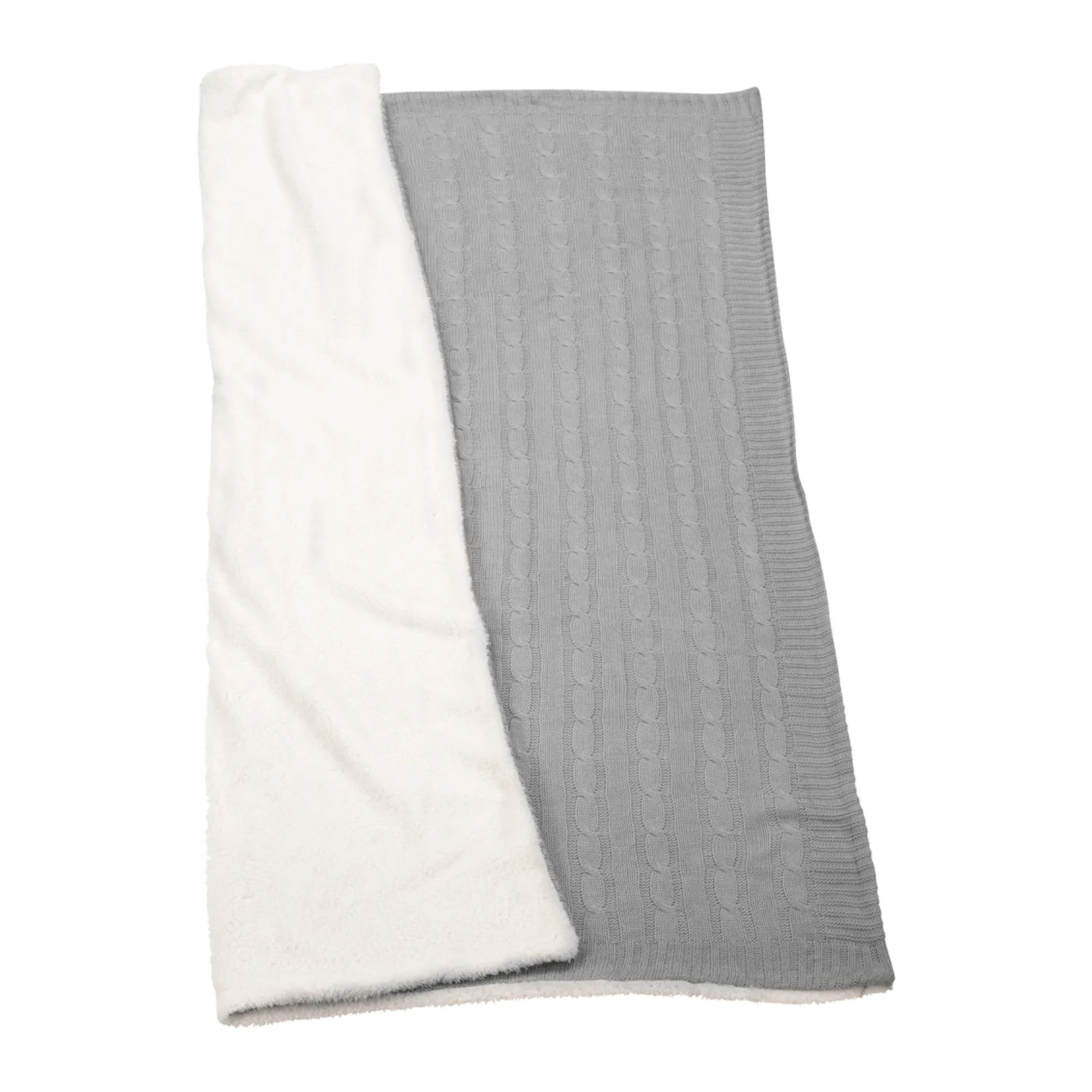 Field & Co. - Cable Knit Sherpa Blanket