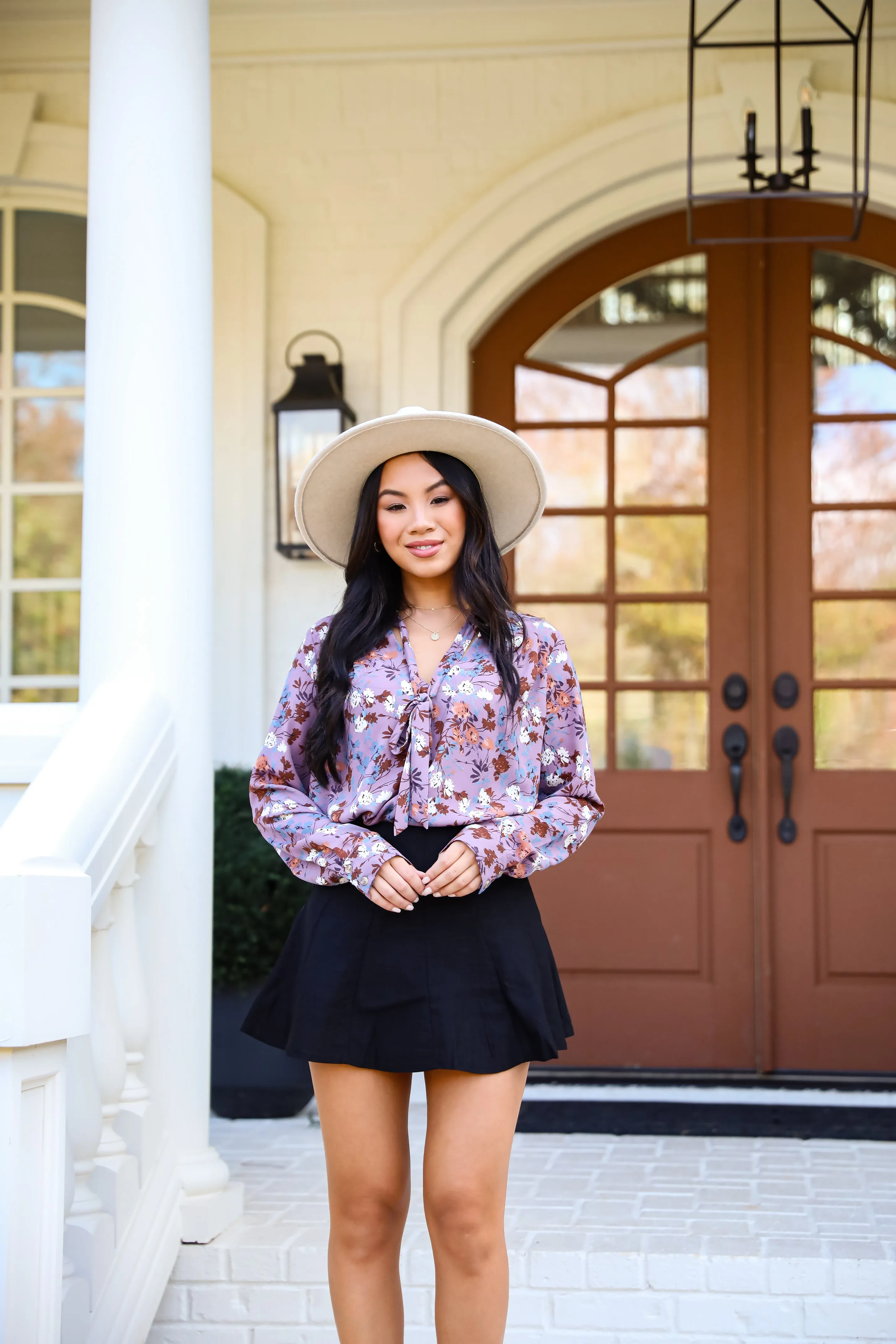 FINAL SALE - Certainly Flawless Purple Floral Blouse