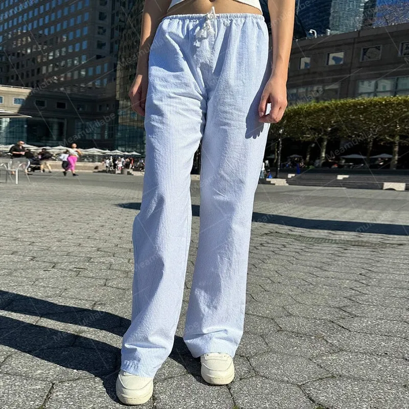 Ilyanna Low Waist Casual Pants