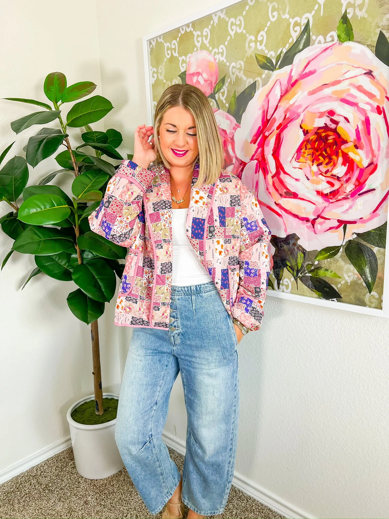 In The Scrapbook Jacket - Rose Multi