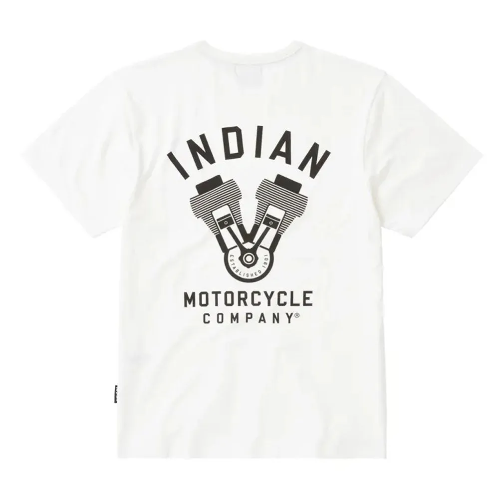 Indian Motorcycle  Polaris Mens V-Twin Engine T-Shirt Tee Soft Lightweight Comfortable