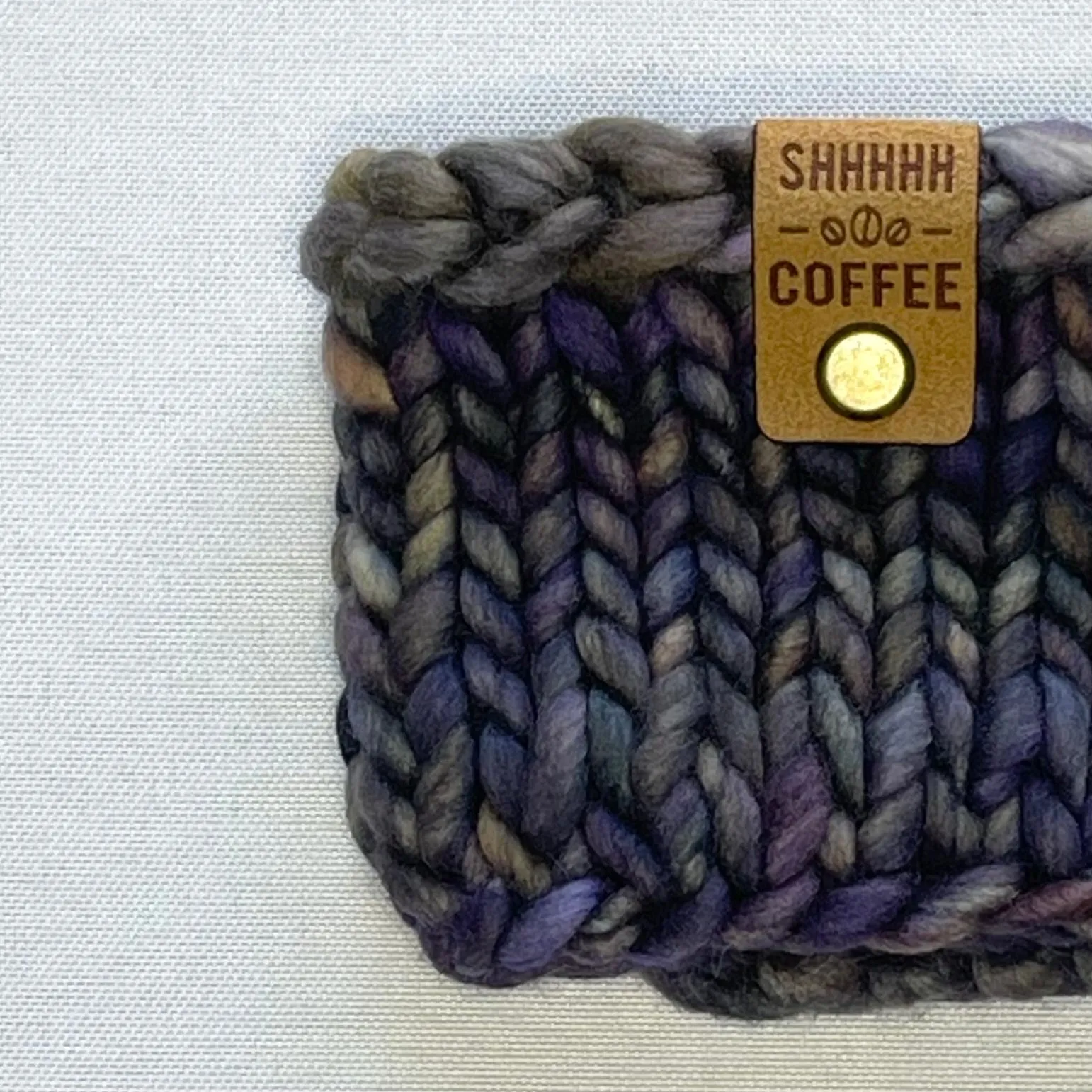 Indigo Merino Wool Coffee Cozy