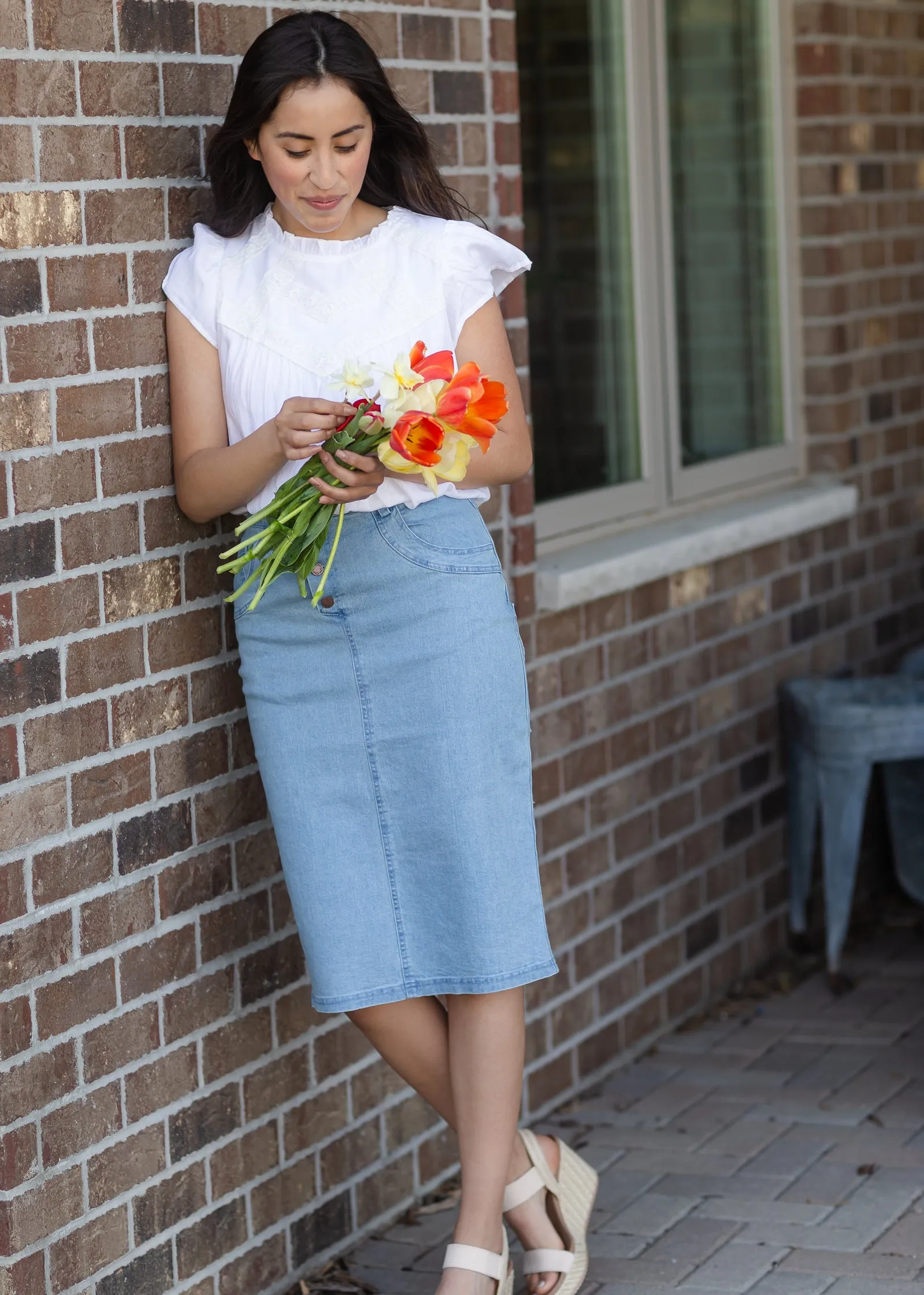 Ivory Lace Trim Detail Blouse - FINAL SALE