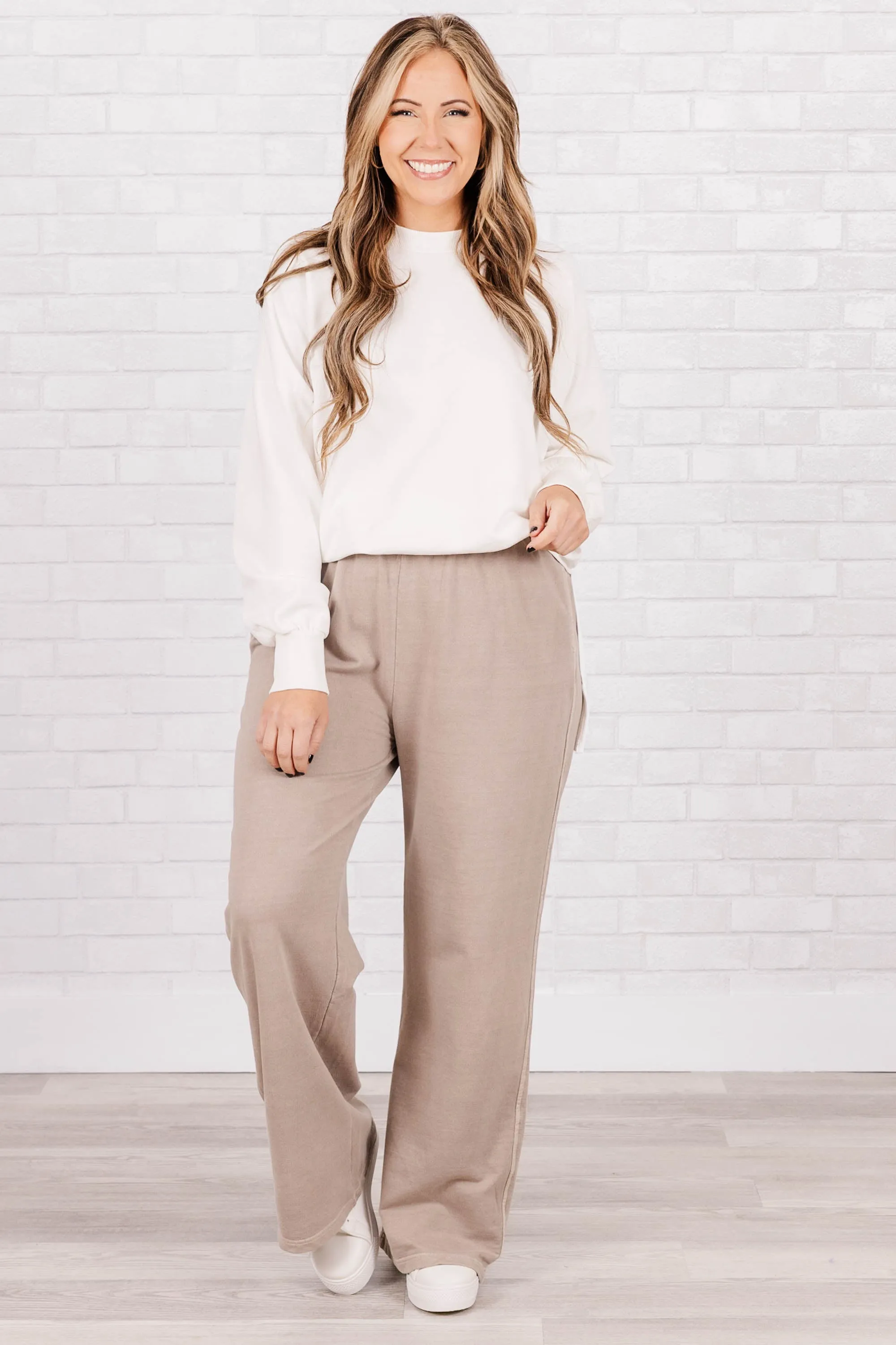 Keeping It Simple Pants, Ash Mocha