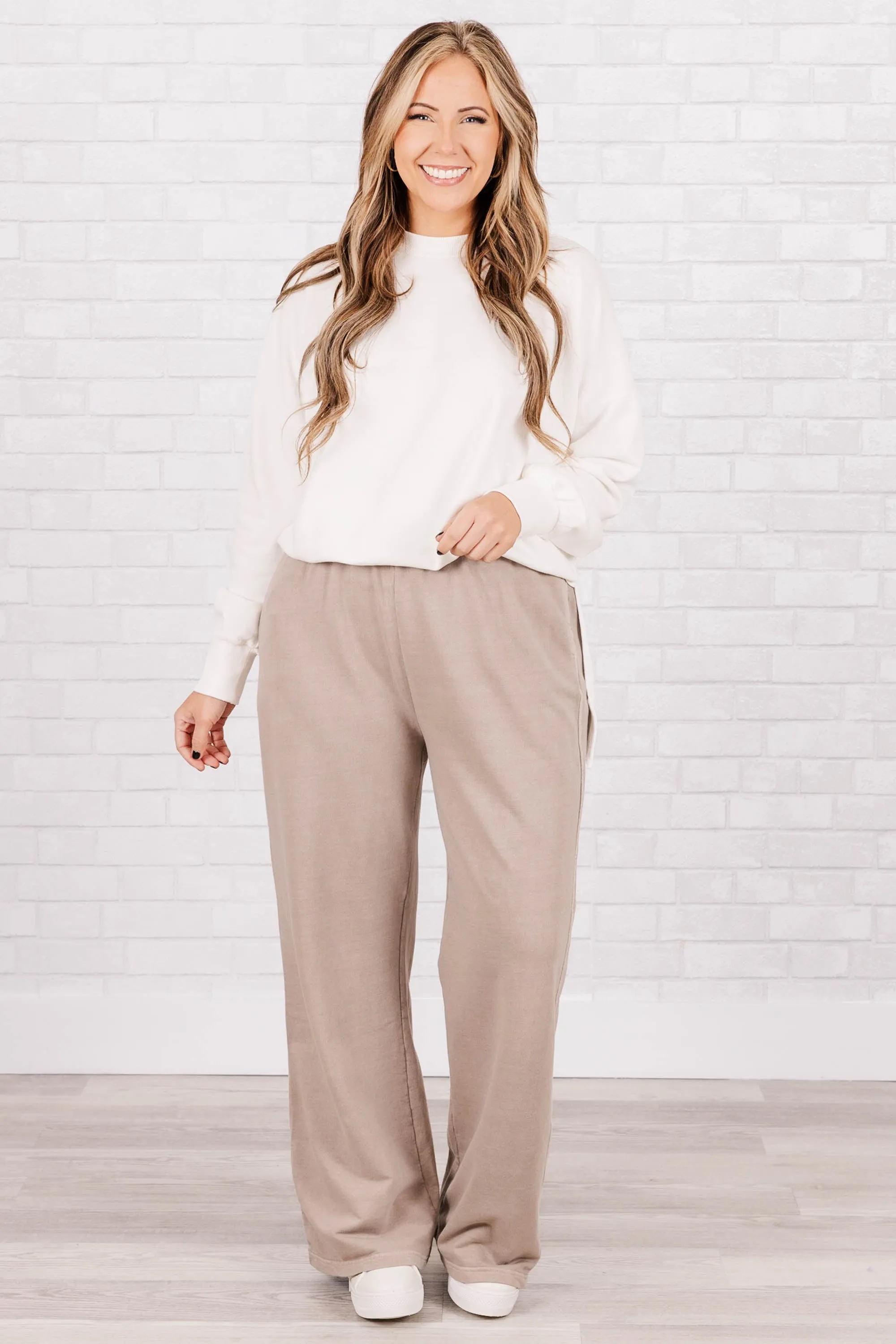 Keeping It Simple Pants, Ash Mocha