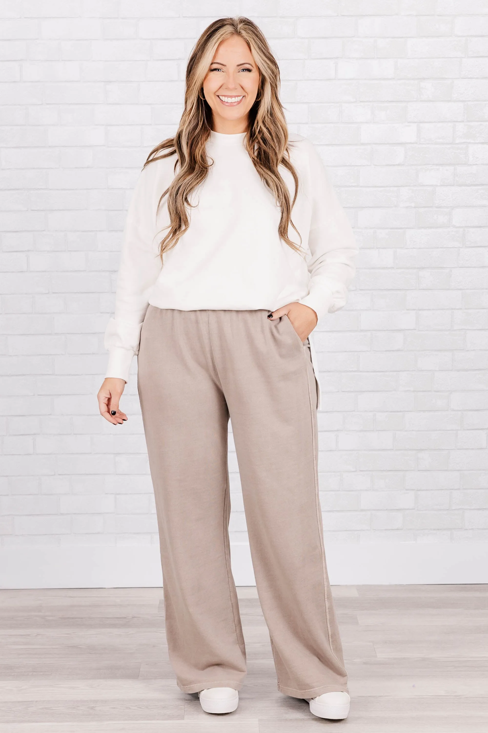 Keeping It Simple Pants, Ash Mocha