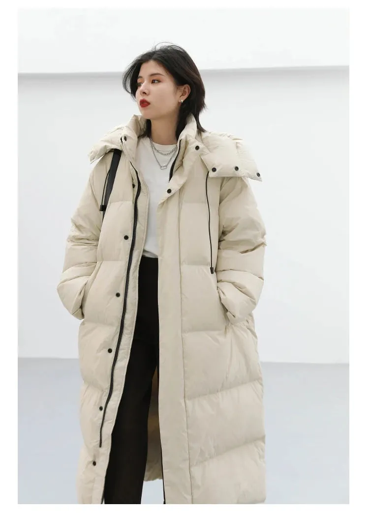 Ladies Puffy Long puffer thick coat long warm best winter coat