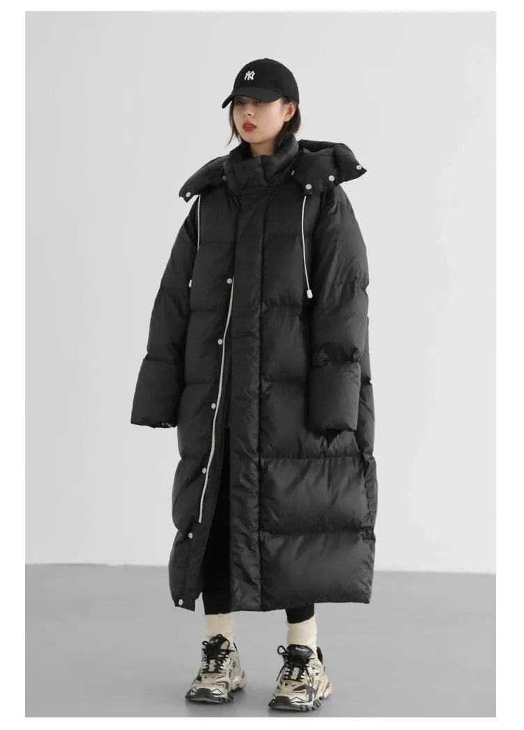 Ladies Puffy Long puffer thick coat long warm best winter coat