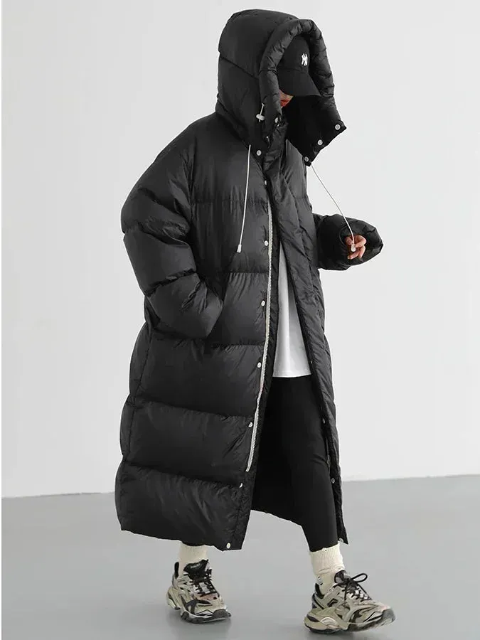 Ladies Puffy Long puffer thick coat long warm best winter coat