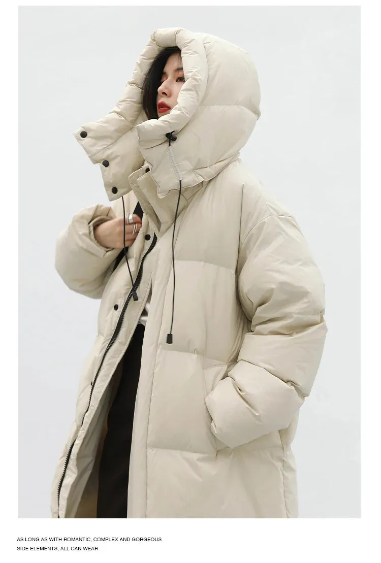 Ladies Puffy Long puffer thick coat long warm best winter coat