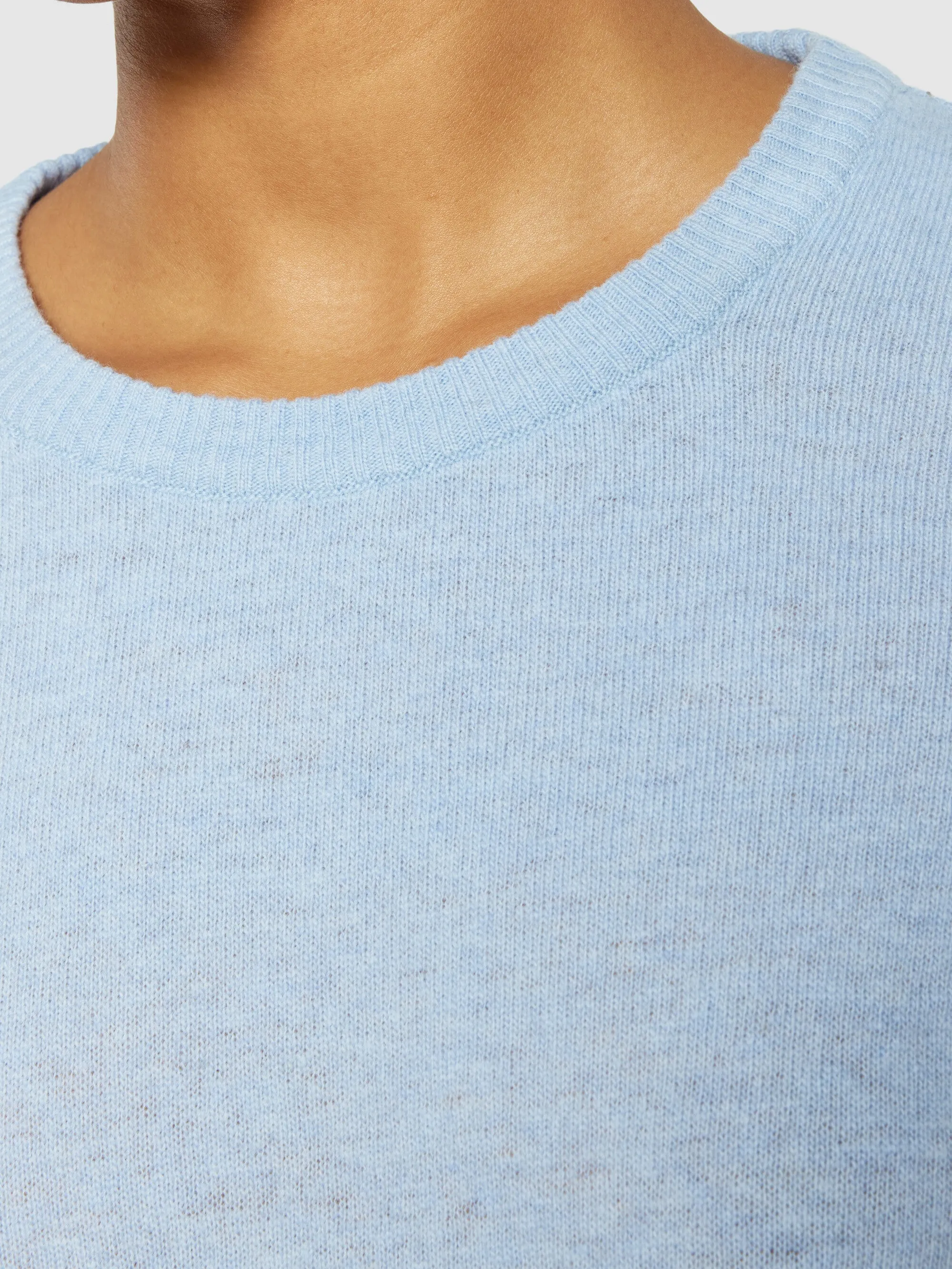 Lambswool crew neck - Asley Blue