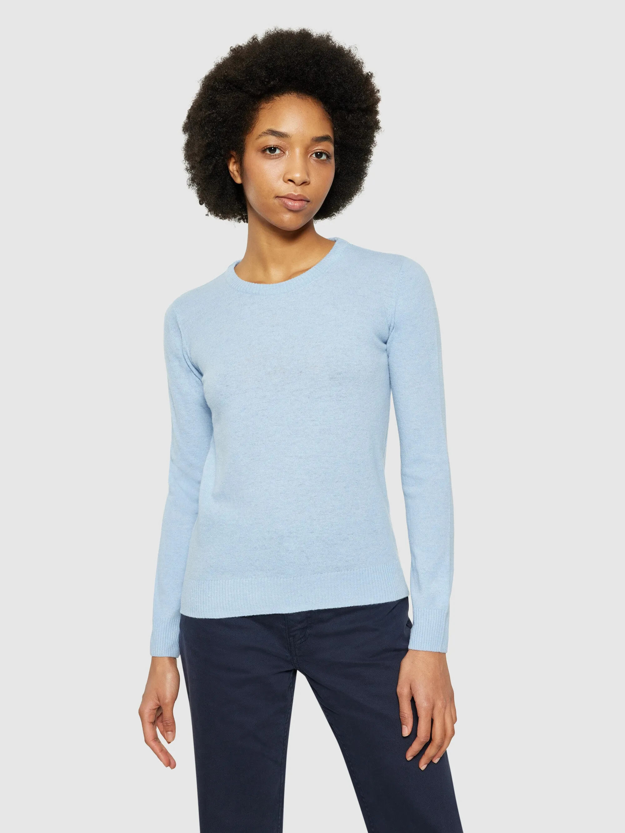 Lambswool crew neck - Asley Blue