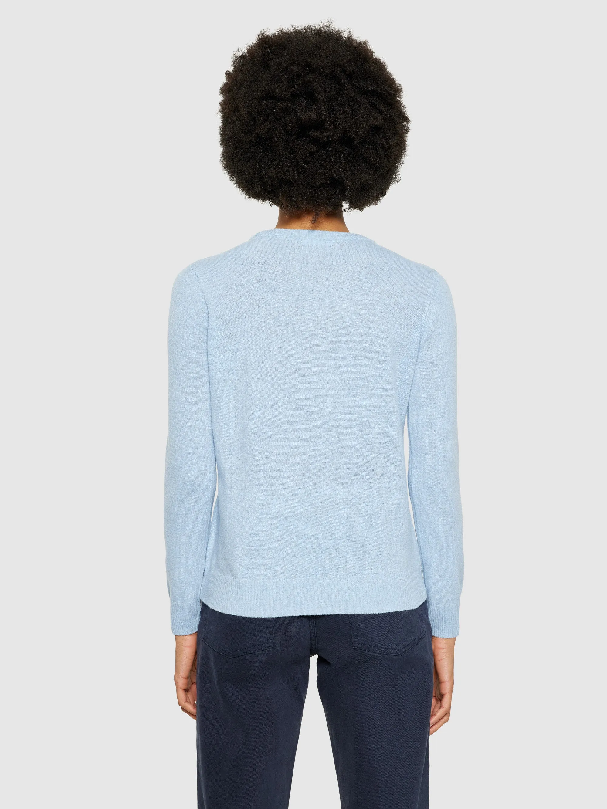 Lambswool crew neck - Asley Blue