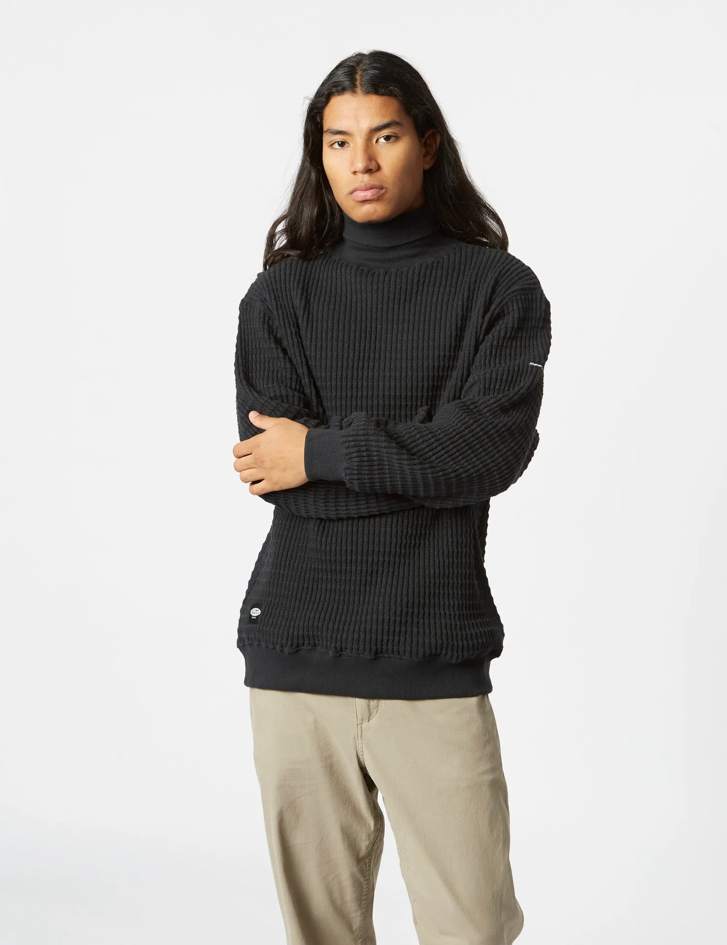 Manastash Snuggle Snug Thermal Turtle Neck - Black