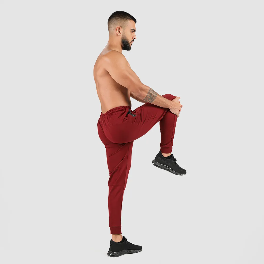 MEN-ESSENTIAL-PANT-TERRY (DARK RED)