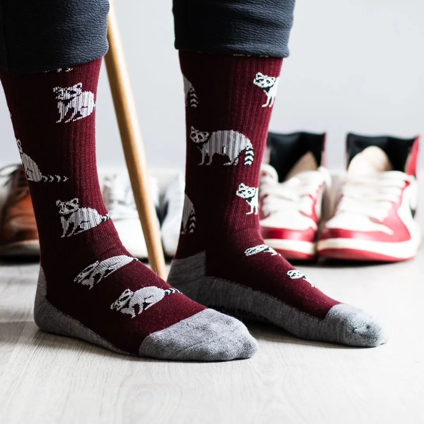 Men's Raccoon Merino Wool Socks