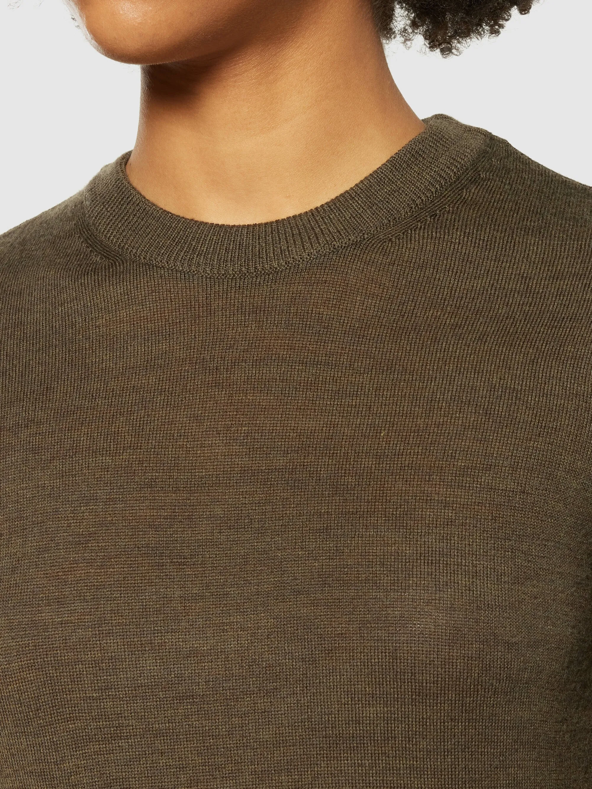 Merino Wool Crew Neck RWS - Dark Olive