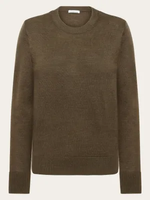 Merino Wool Crew Neck RWS - Dark Olive