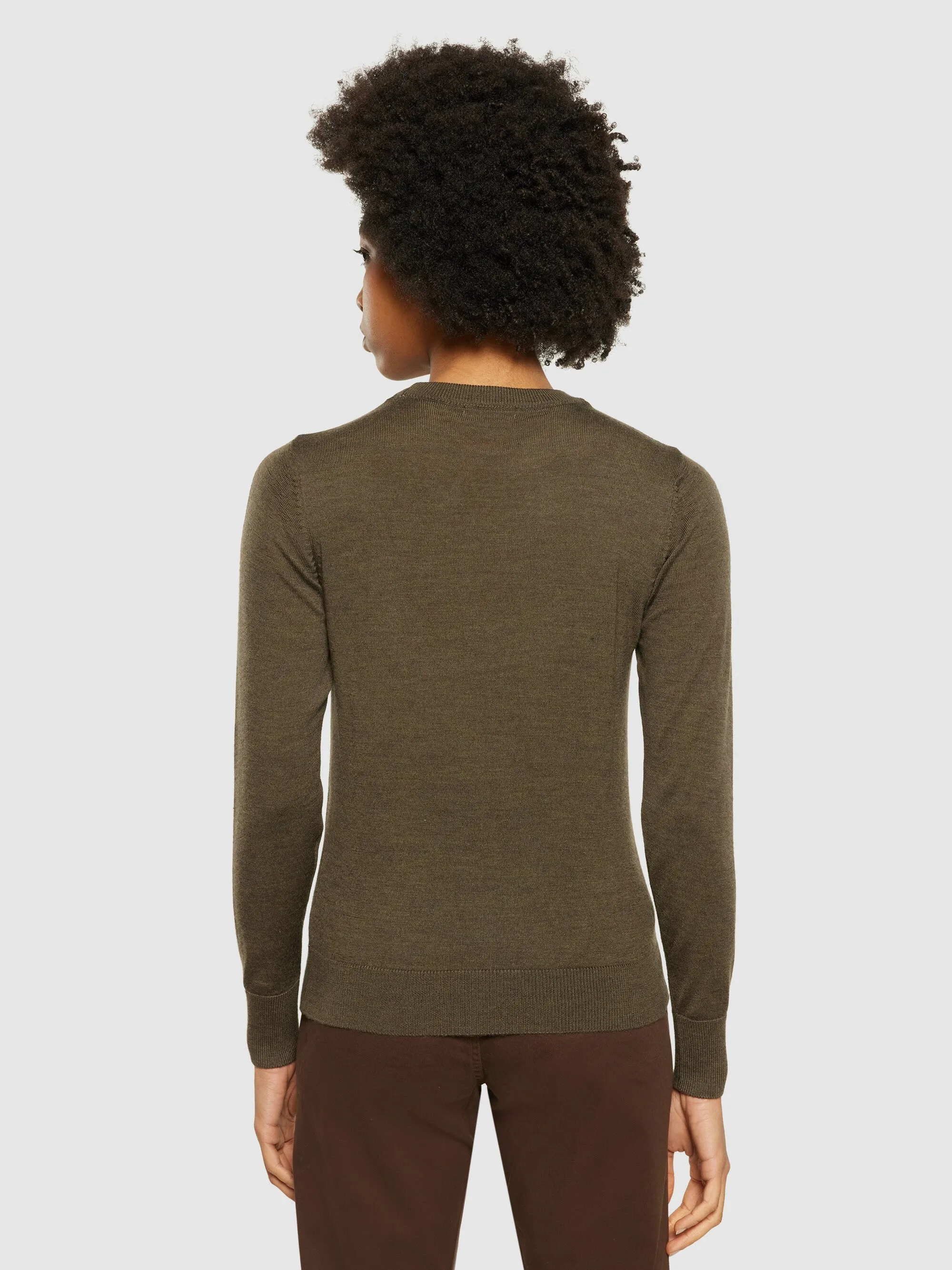 Merino Wool Crew Neck RWS - Dark Olive