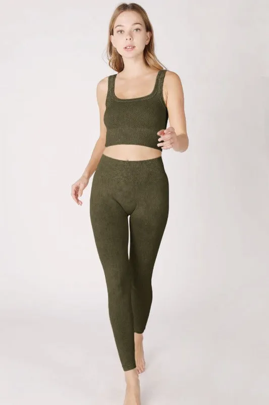 Nikibiki High Waist Long Jeggings - Army Green Moss