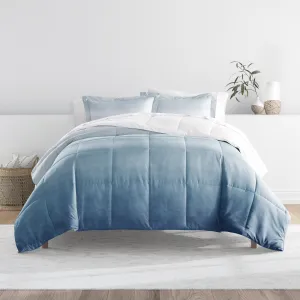 Ocean Waves Reversible Down-Alternative Comforter Set