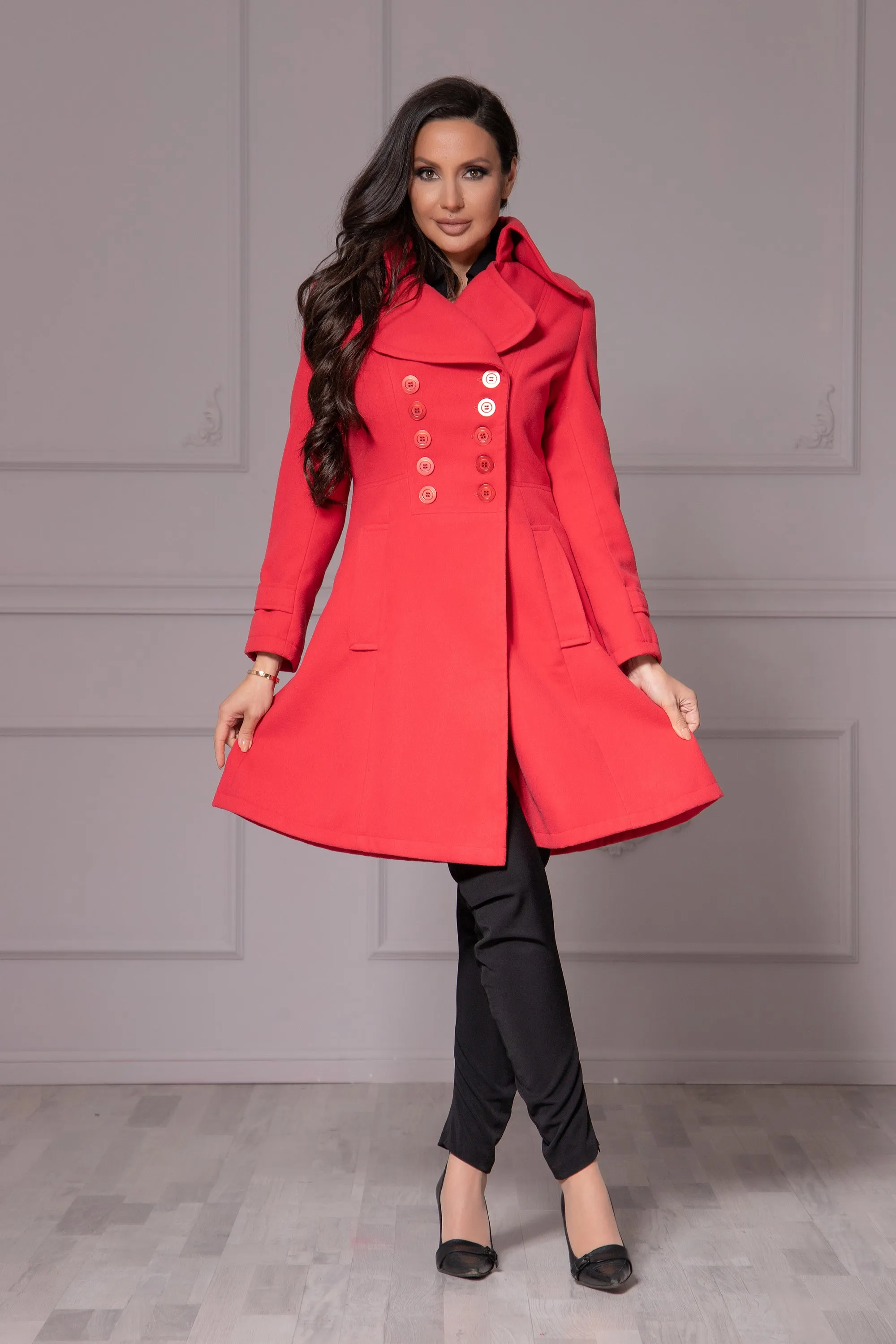 PIN UP MIDI COAT