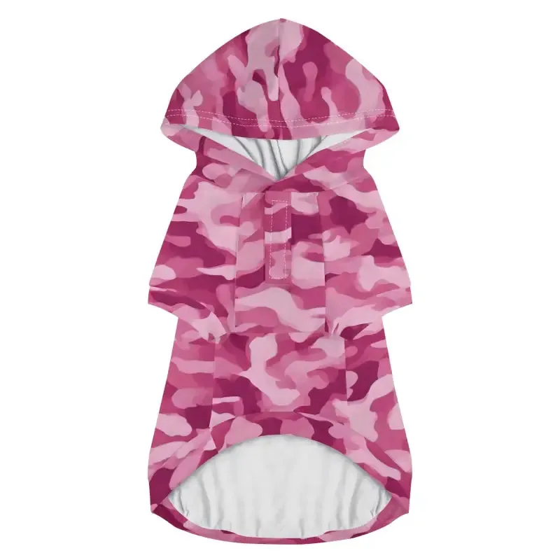 Pink Camo Dog Hoodie for Your Stylish Furry Friend