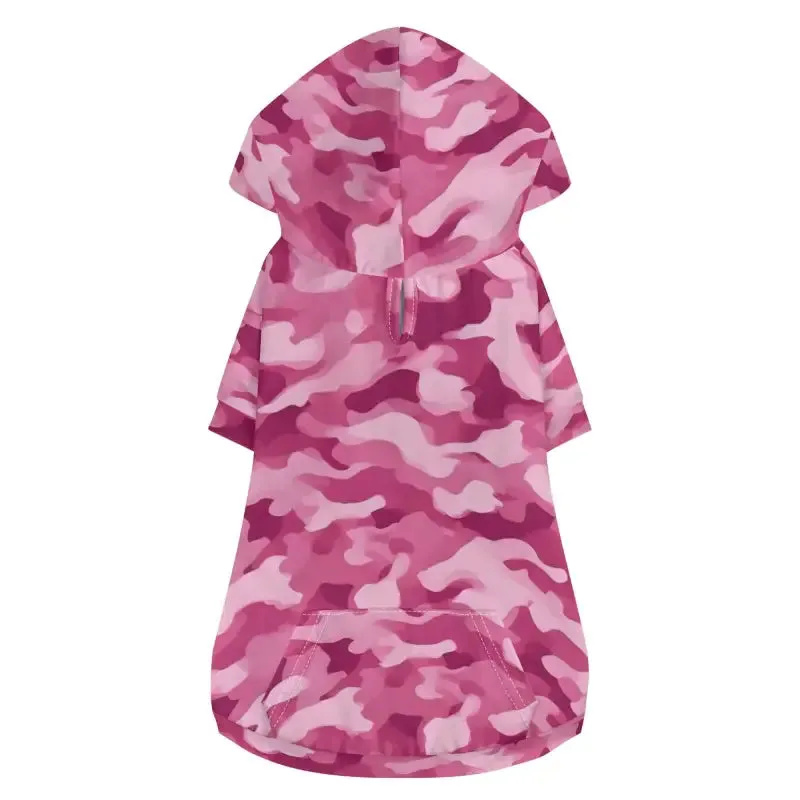 Pink Camo Dog Hoodie for Your Stylish Furry Friend