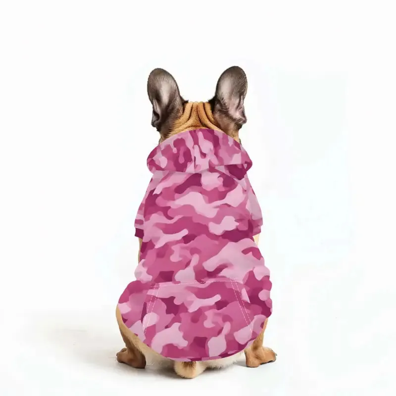 Pink Camo Dog Hoodie for Your Stylish Furry Friend