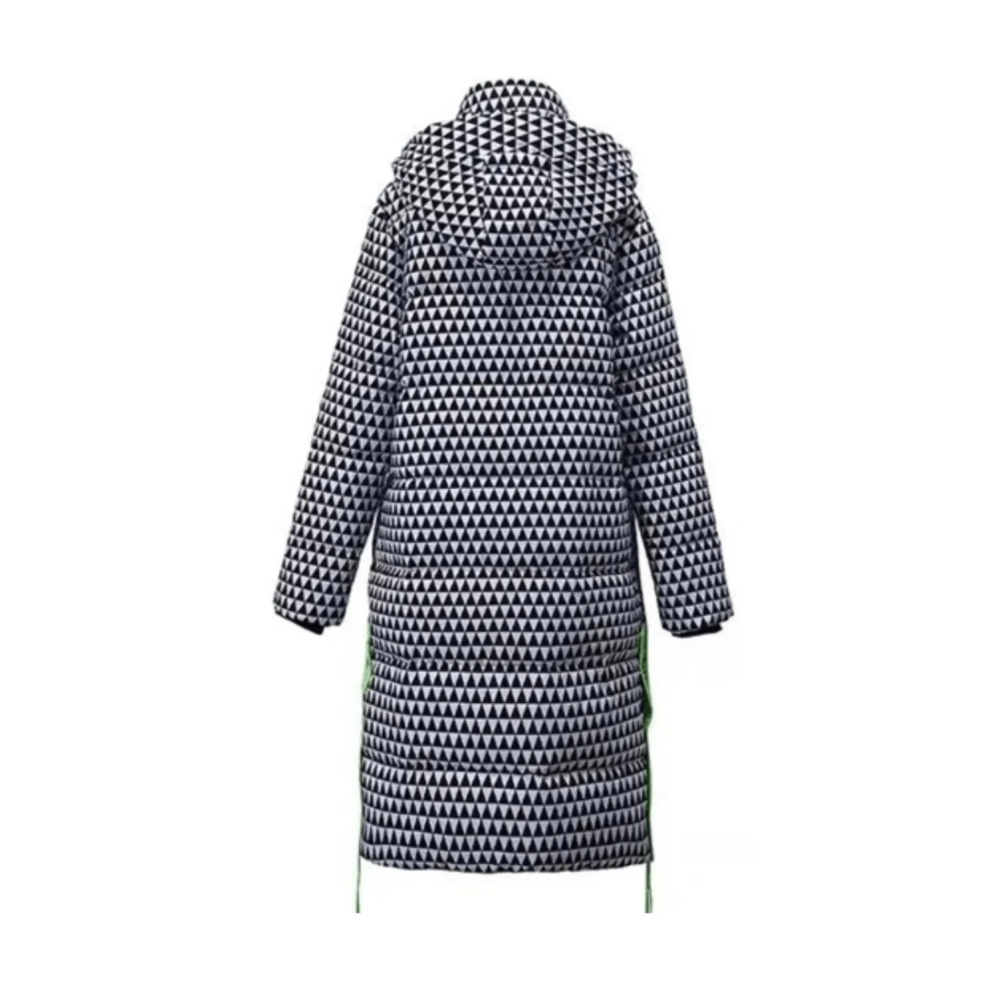 Pre Order:  Triangle Checker Hooded Puffer Coat