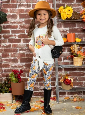 Pumpkinlicious Leopard Legging Set